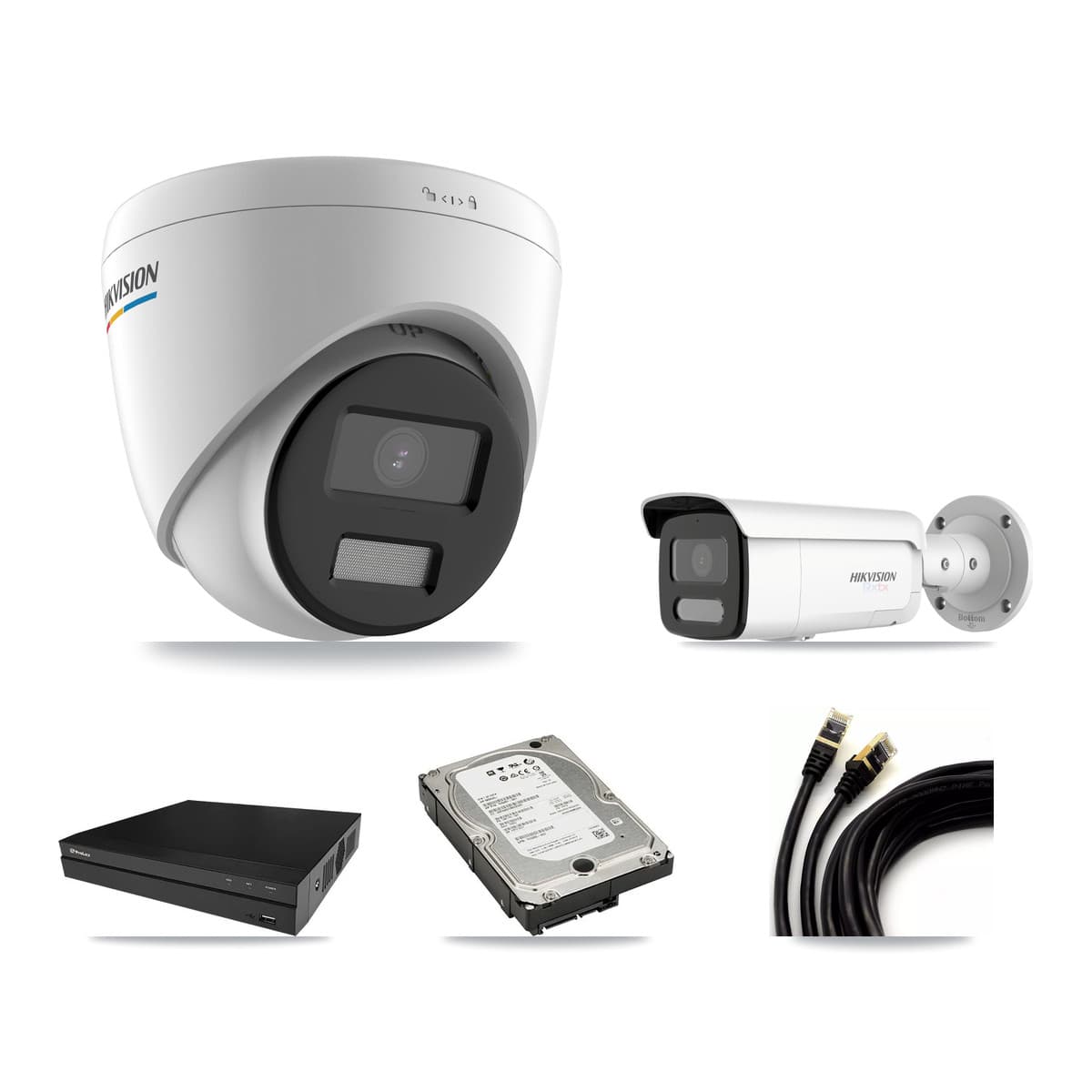 Hikvision & Prolux 8-Channel 2MP – 4K CCTV Kit — 4 2MP Turret + 1 4K Bullet Cameras + 5TB Recording - Image 1