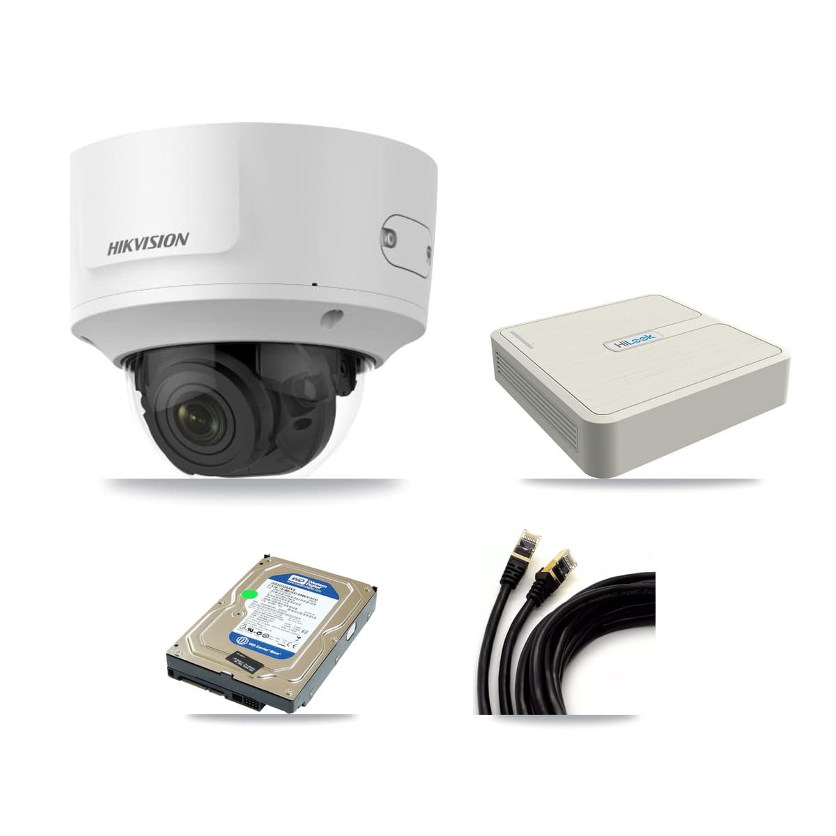 Hikvision & HiLook 8-Channel 2MP CCTV Kit — 1 Dome Camera + 500GB Recording (NVR-108H-D Recorder)