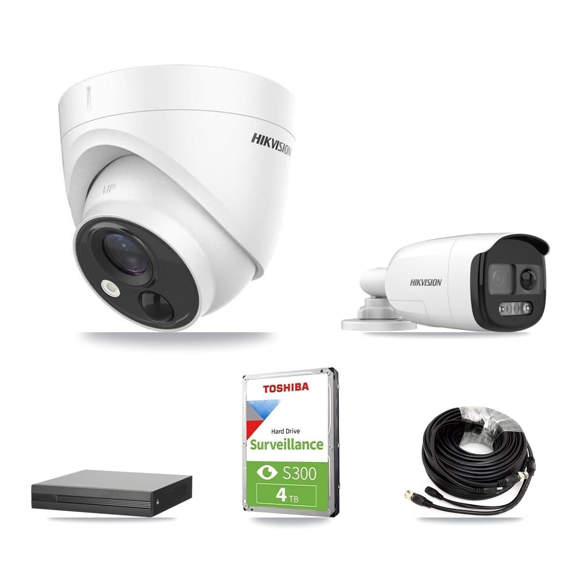 Hikvision 8-Channel 5MP CCTV Kit — 1 Bullet + 5 Turret Cameras + 4TB Recording