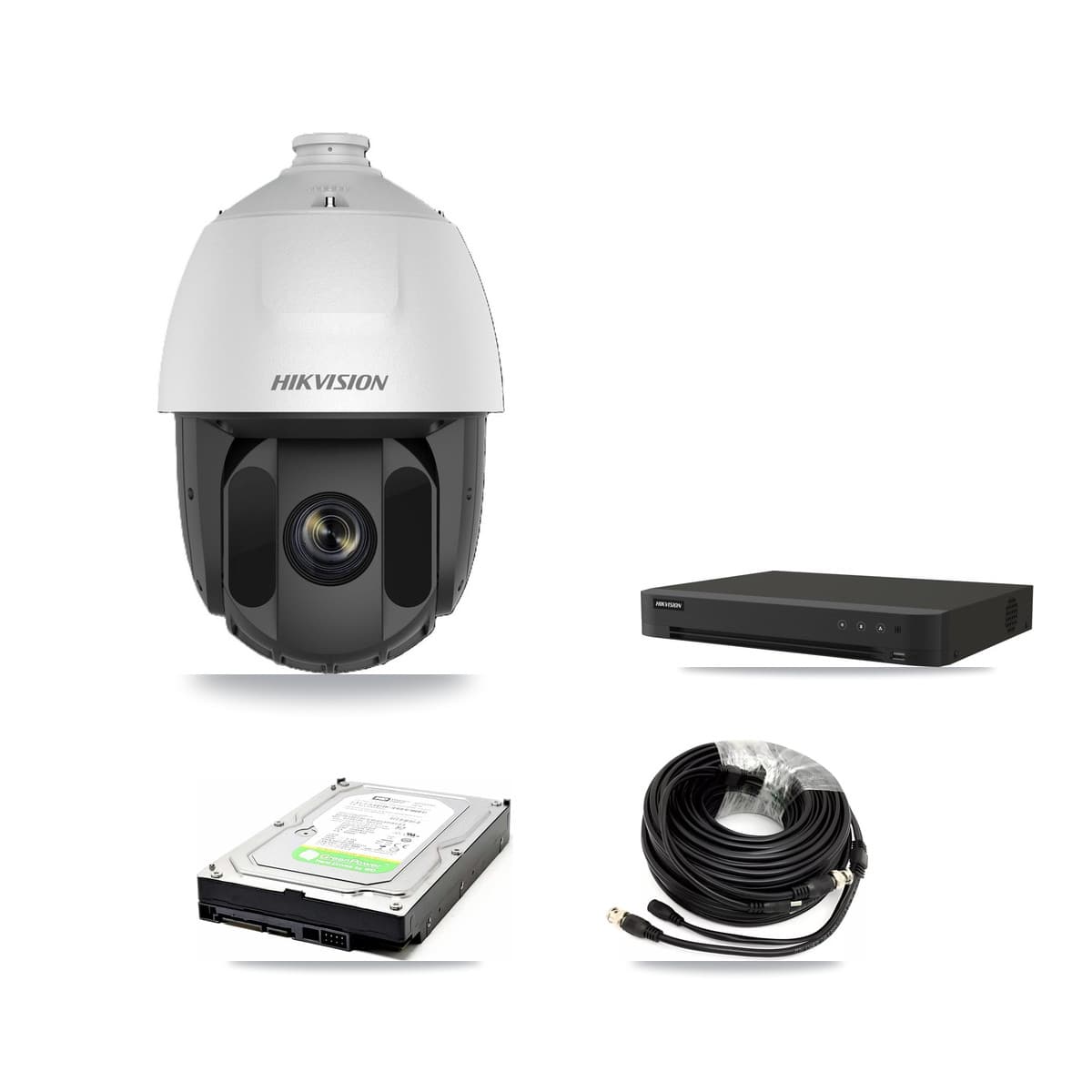 Hikvision 16-Channel 2MP CCTV Kit — 2 DS-2AE5225TI PTZ Cameras + 1TB Recording (IDS-7216HQHI Recorder) - Image 1
