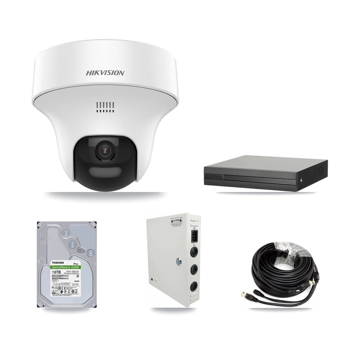 Hikvision 16-Channel 5MP CCTV Kit — 9 DS-2CE70K0T Turret Cameras + 10TB Recording - Image 1