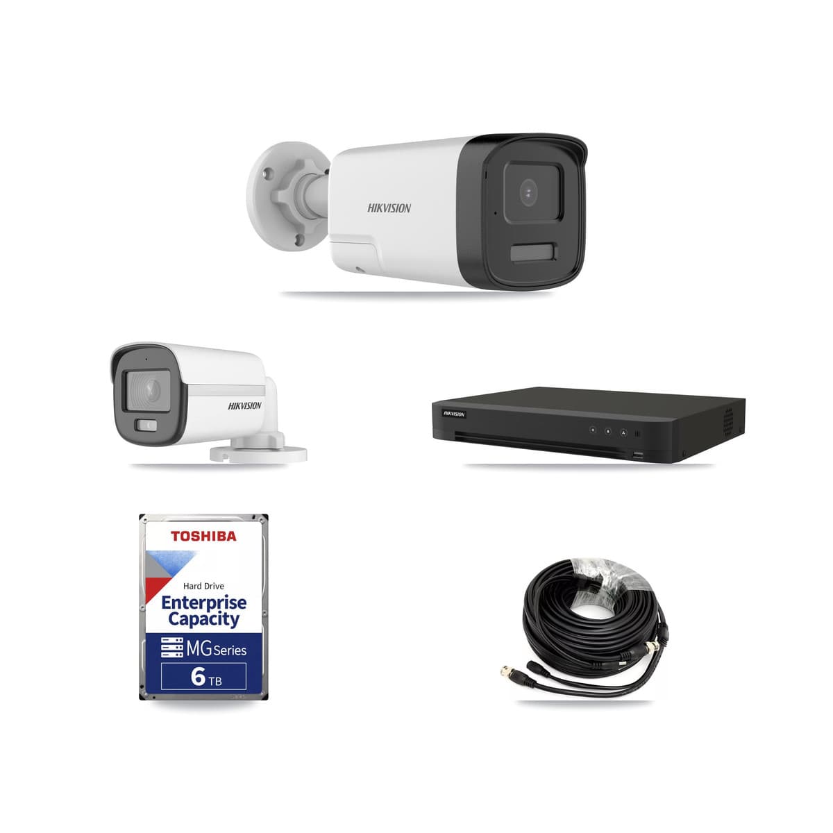 Hikvision 16-Channel 5MP CCTV Kit — 1 DS-2CE12KF0T + 4 DS-2CE17K0T Bullet Cameras + 6TB Recording - Image 1