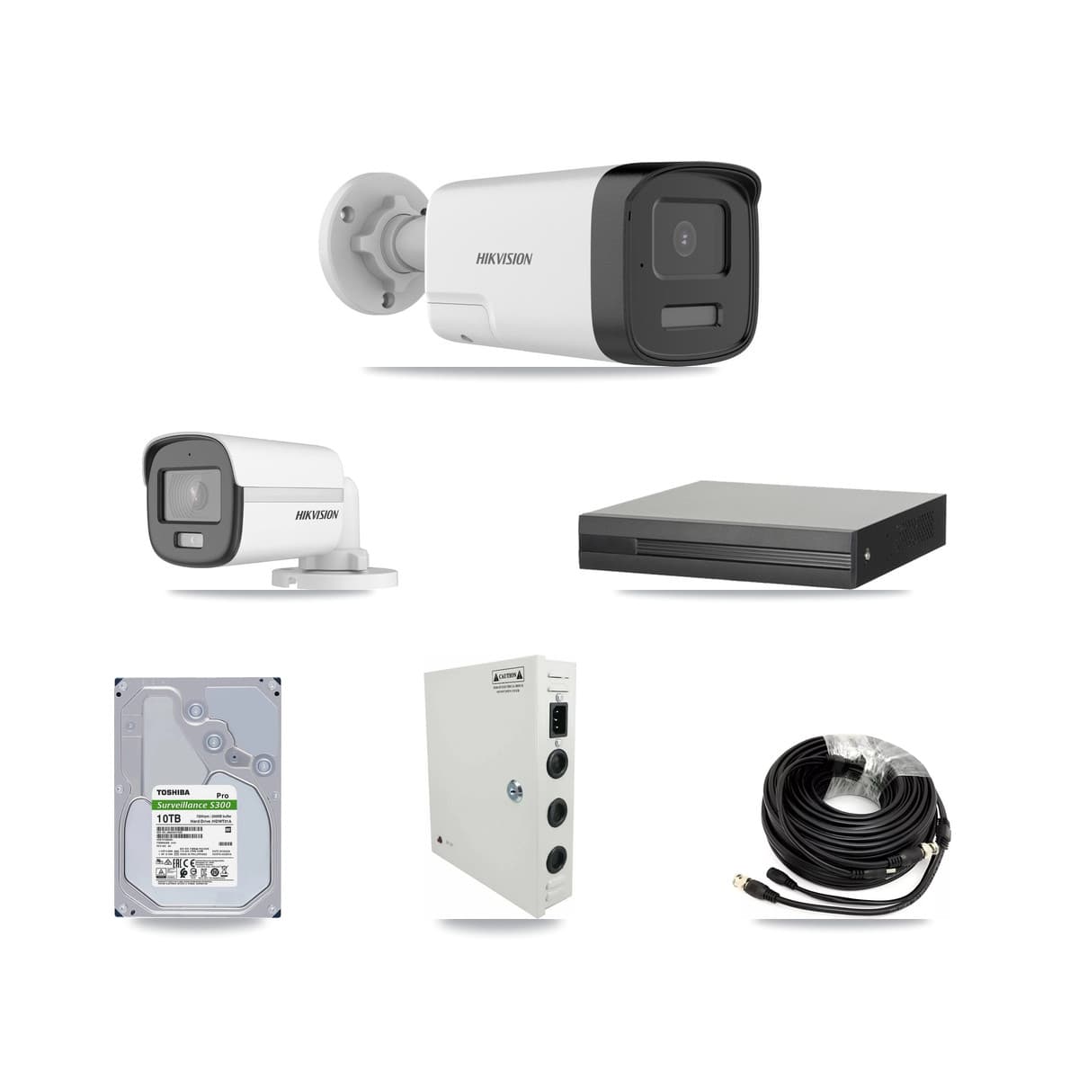Hikvision 16-Channel 5MP CCTV Kit — 1 DS-2CE12KF0T + 11 DS-2CE17K0T Bullet Cameras + 10TB Recording - Image 1