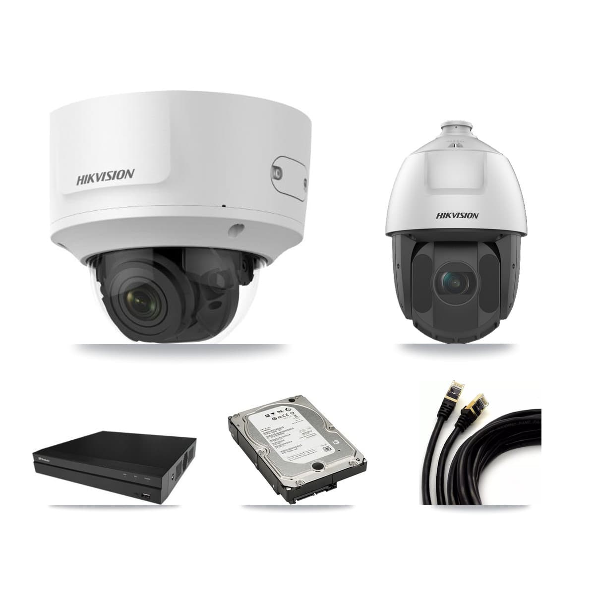 Hikvision & Prolux 16-Channel 2MP CCTV Kit — 7 Dome + 1 PTZ Cameras + 5TB Recording - Image 1