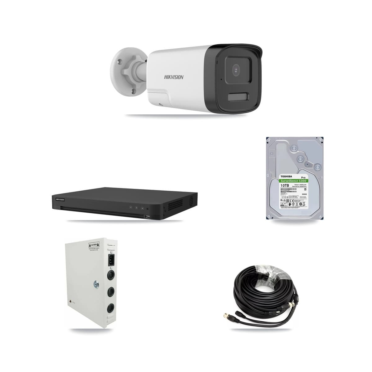Hikvision 16-Channel 5MP CCTV Kit — 16 DS-2CE17K0T Bullet Cameras + 2× 10TB Recording