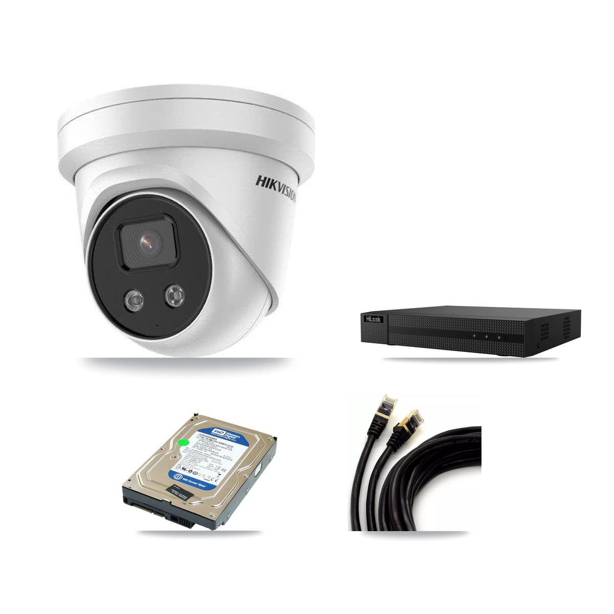 Hikvision & HiLook 8-Channel 5MP CCTV Kit — 1 Turret Camera + 500GB Recording (NVR-108MH-D Recorder)
