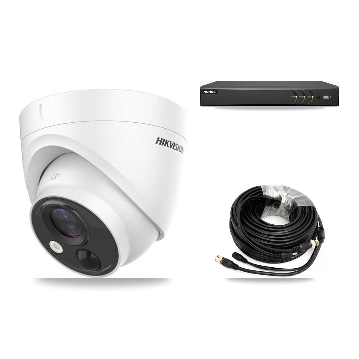 Hikvision & ANNKE 4-Channel 5MP CCTV Kit — 1 DS-2CE71H0T Turret Camera + 3TB Recording - Image 1