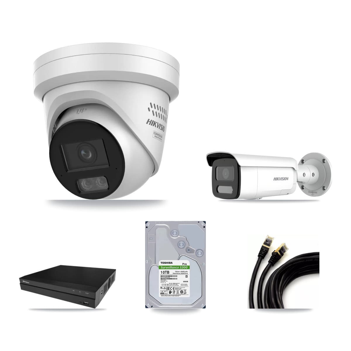 Hikvision & Prolux 16-Channel 4MP CCTV Kit — 4 Turret + 4 Bullet Cameras + 10TB Recording - Image 1