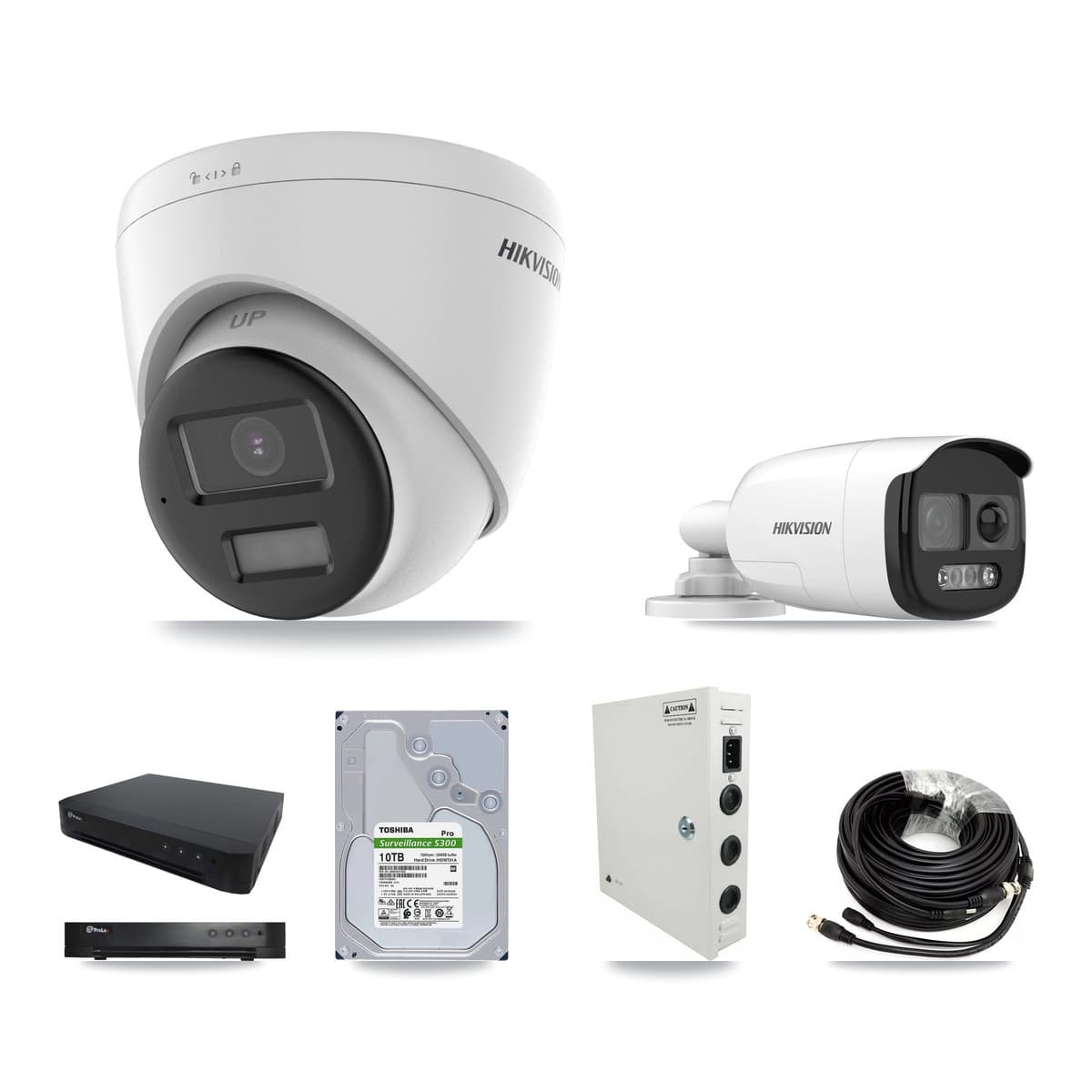 Hikvision & Prolux 16-Channel 5MP CCTV Kit — 1 DS-2CE12KF3T Bullet + 15 DS-2CE78K0T Turret Cameras + 10TB Recording - Image 1