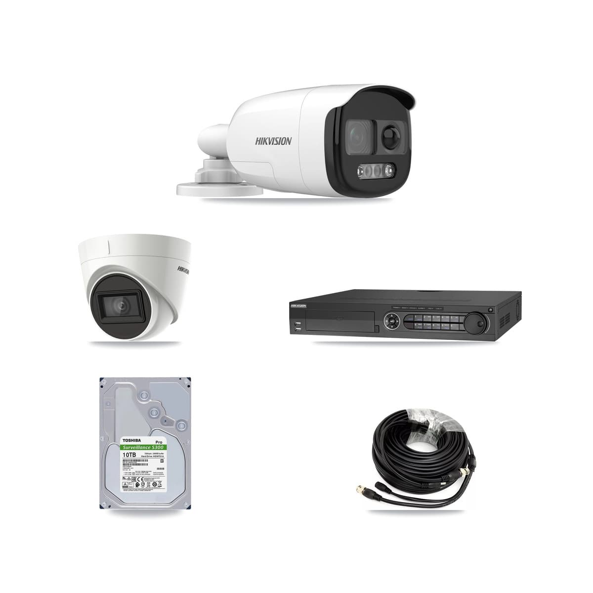 Hikvision 32-Channel 5MP – 4K CCTV Kit — 4 DS-2CE12KF3T 5MP Bullet + 2 DS-2CE78U1T 4K Turret Cameras + 10TB Recording - Image 1