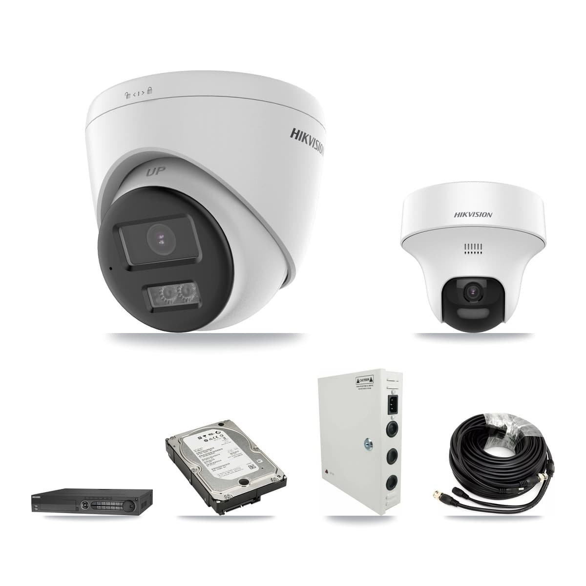 Hikvision 32-Channel 5MP CCTV Kit — 3 DS-2CE70K0T + 8 DS-2CE78K0T Turret Cameras + 3× 5TB Recording (DS-7332HQHI Recorder) - Image 1