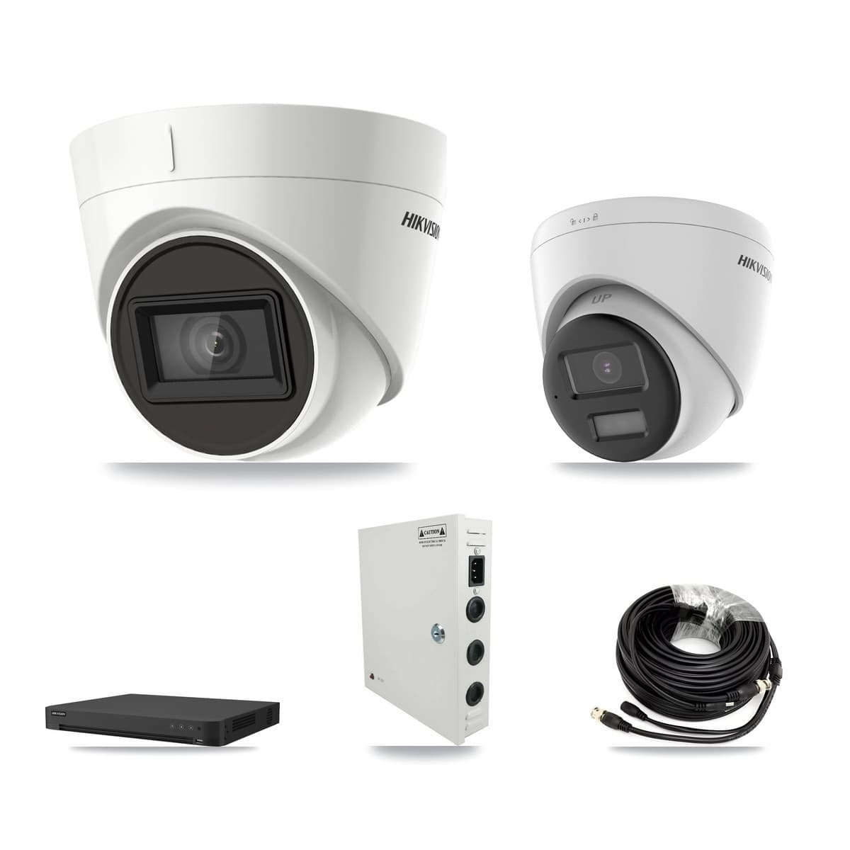 Hikvision 16-Channel 4K CCTV Kit — 4 DS-2CE78U0T + 8 DS-2CE78U1T Turret Cameras + 8TB Recording