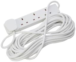 4 Way Power Extension Lead 10m UK Mains Extension Cable