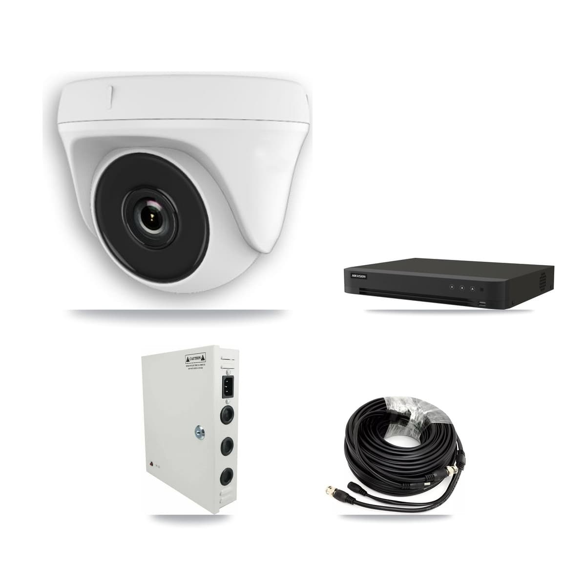 Hikvision 16-Channel 2MP CCTV Kit — 11 White Dome Cameras + 8TB Recording (IDS-7216HQHI Recorder)