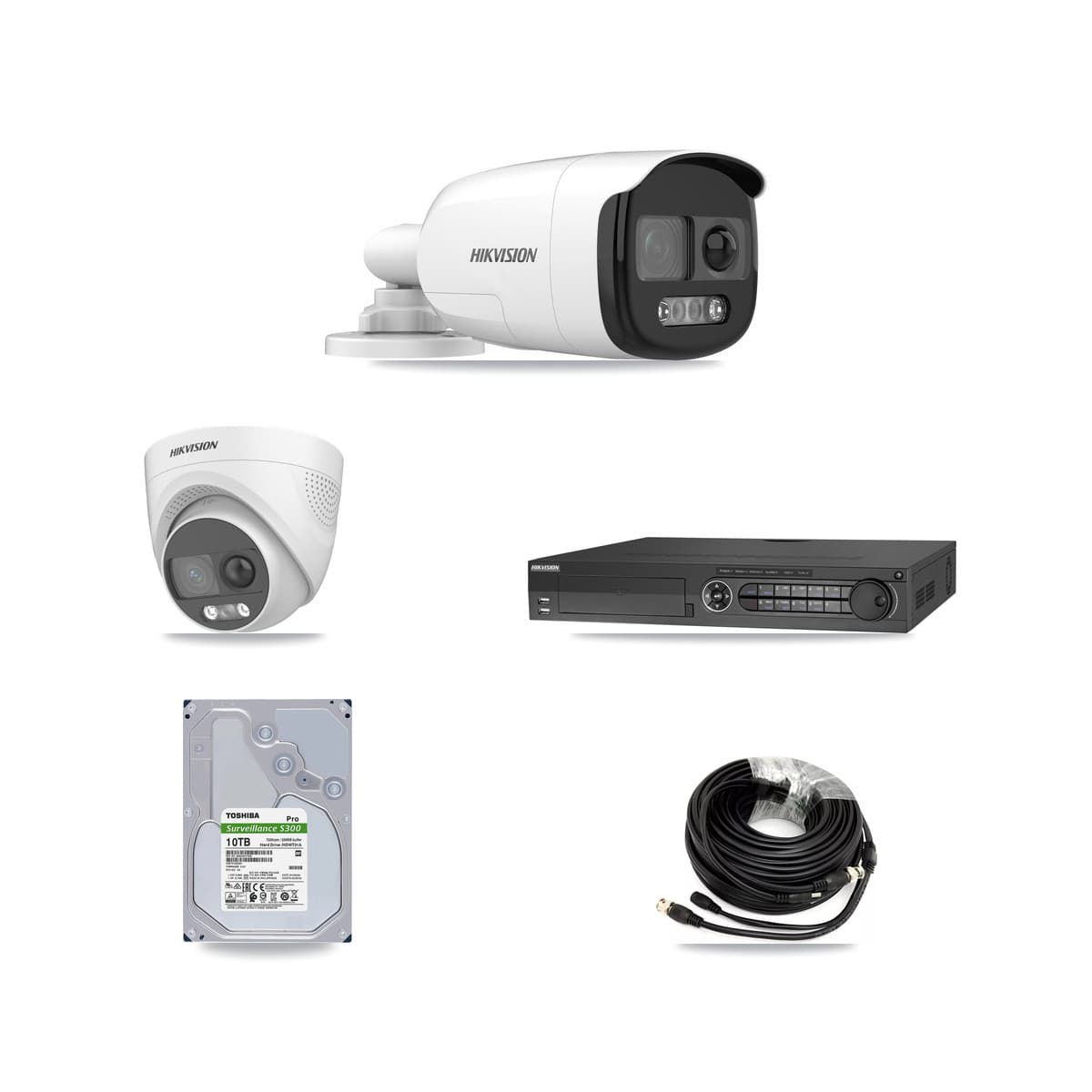 Hikvision 32-Channel 5MP CCTV Kit — 6 DS-2CE12KF3T Bullet + 1 DS-2CE72KF3T Turret Cameras + 10TB Recording - Image 1