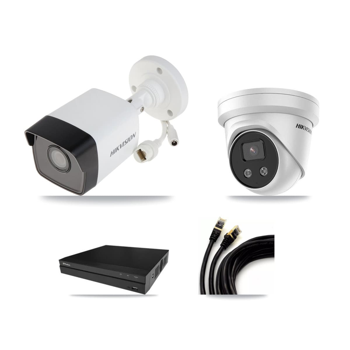 Hikvision & Prolux 16-Channel 5MP CCTV Kit — 4 DS-2CD1053G0 Bullet + 2 DS-2CD3356G2 Turret Cameras + 8TB Recording - Image 1