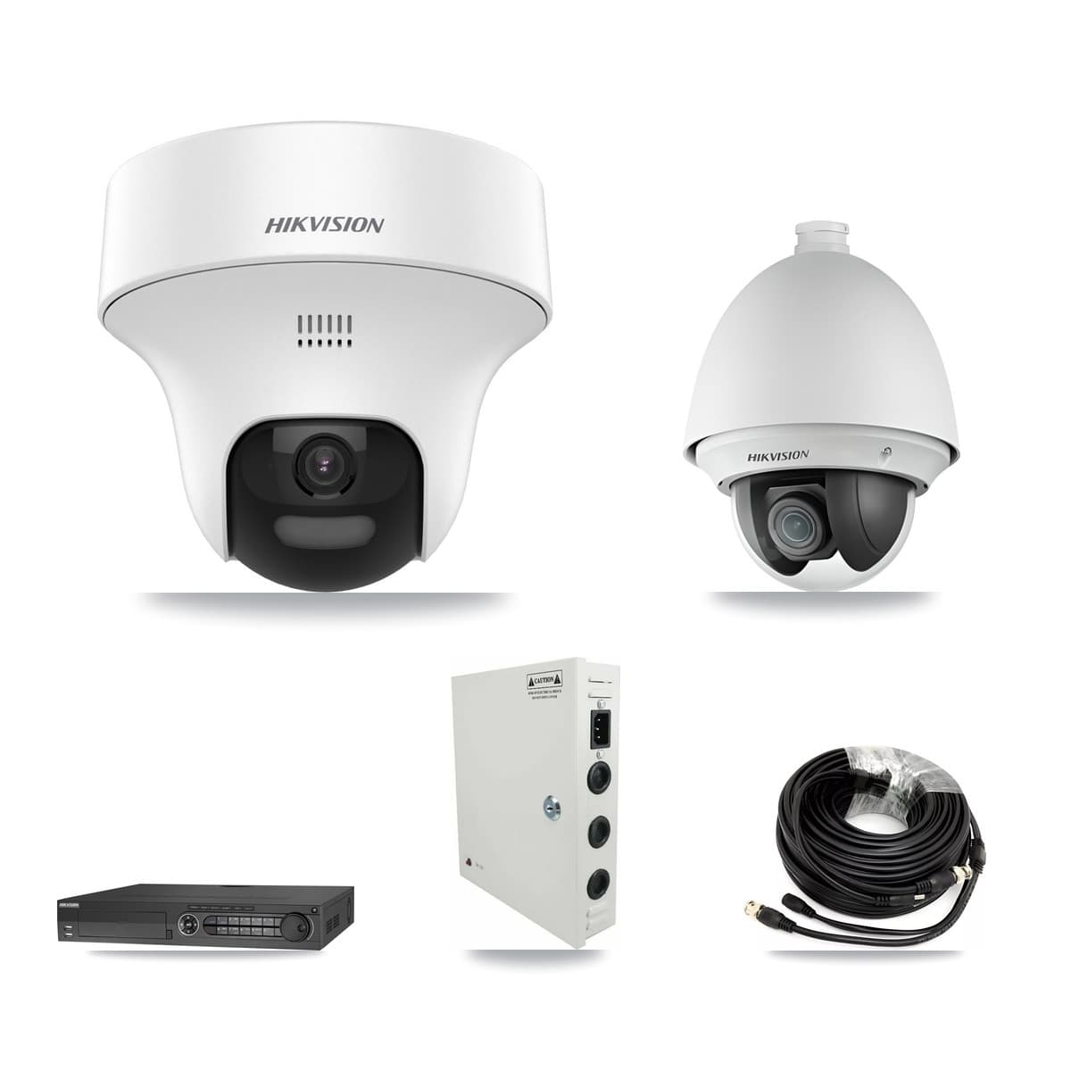 Hikvision 32-Channel 2MP – 5MP CCTV Kit — 1 DS-2AE4225T 2MP PTZ + 17 DS-2CE70K0T 5MP Turret Cameras + 3× 8TB Recording