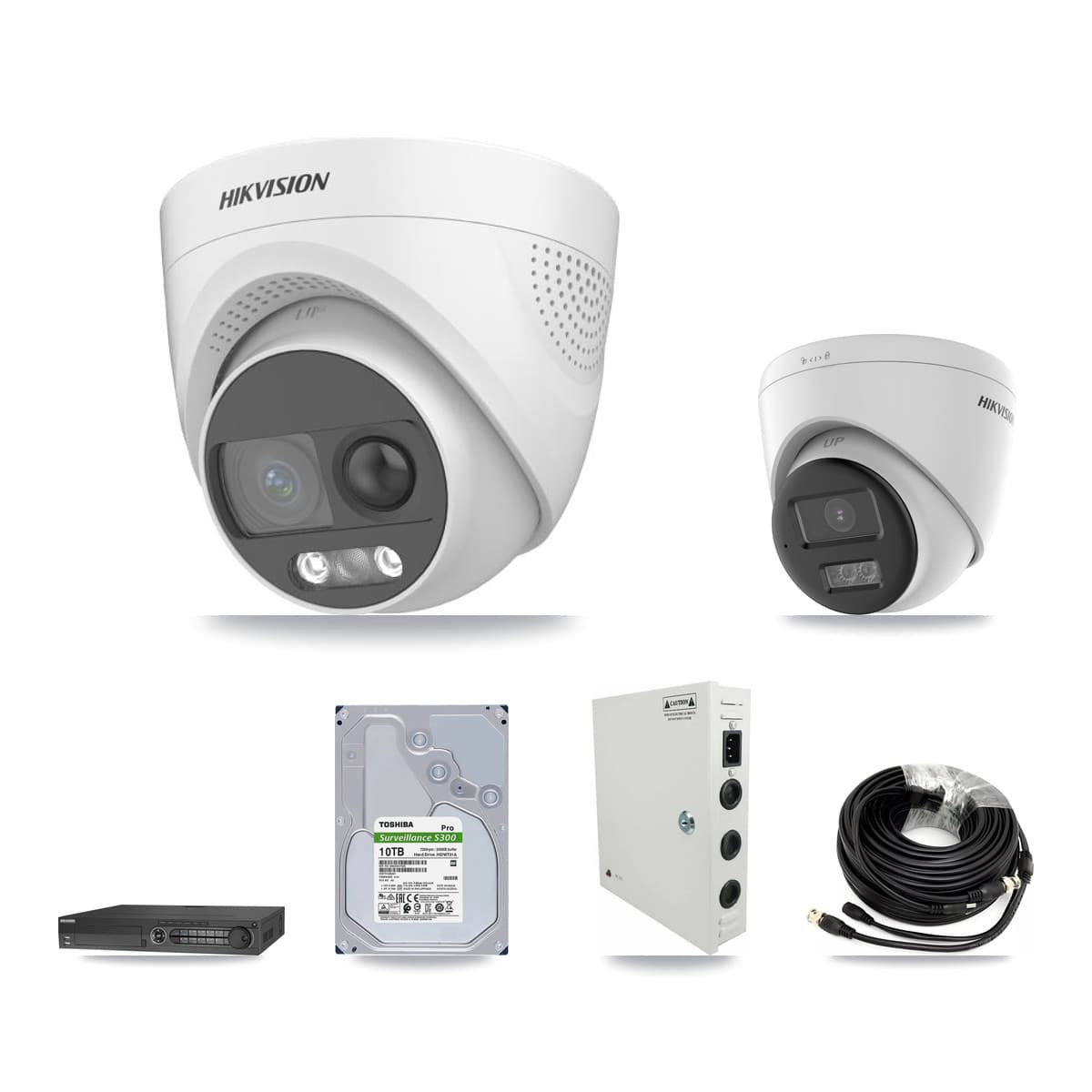 Hikvision 32-Channel 5MP CCTV Kit — 20 DS-2CE72KF3T-PIRXO + 9 DS-2CE78K0T-LTS Turret Cameras + 10TB Recording (DS-7332HQHI-K4 Recorder) - Image 1