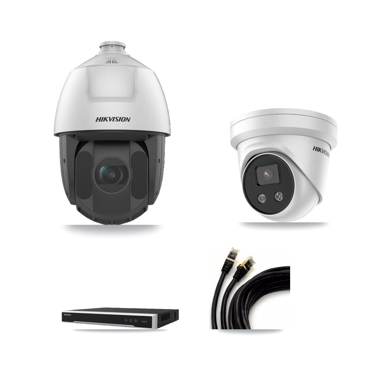 Hikvision 16-Channel 2MP – 5MP CCTV Kit — 1 5MP Turret + 11 2MP PTZ Cameras + 8TB Recording - Image 1