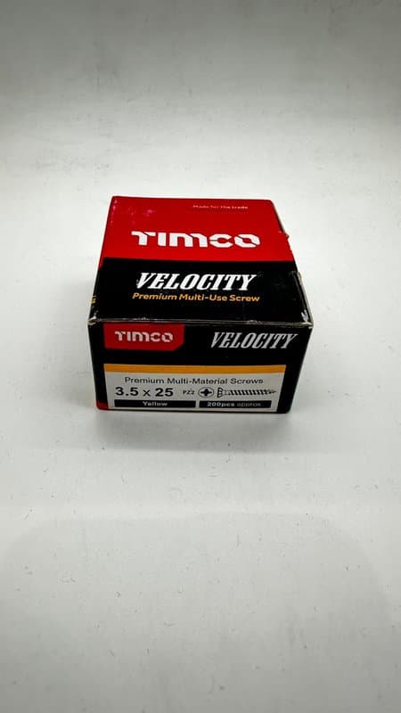 Velocity Premium Multi-Use Screws - PZ - Double Countersunk - Yellow - Image 1