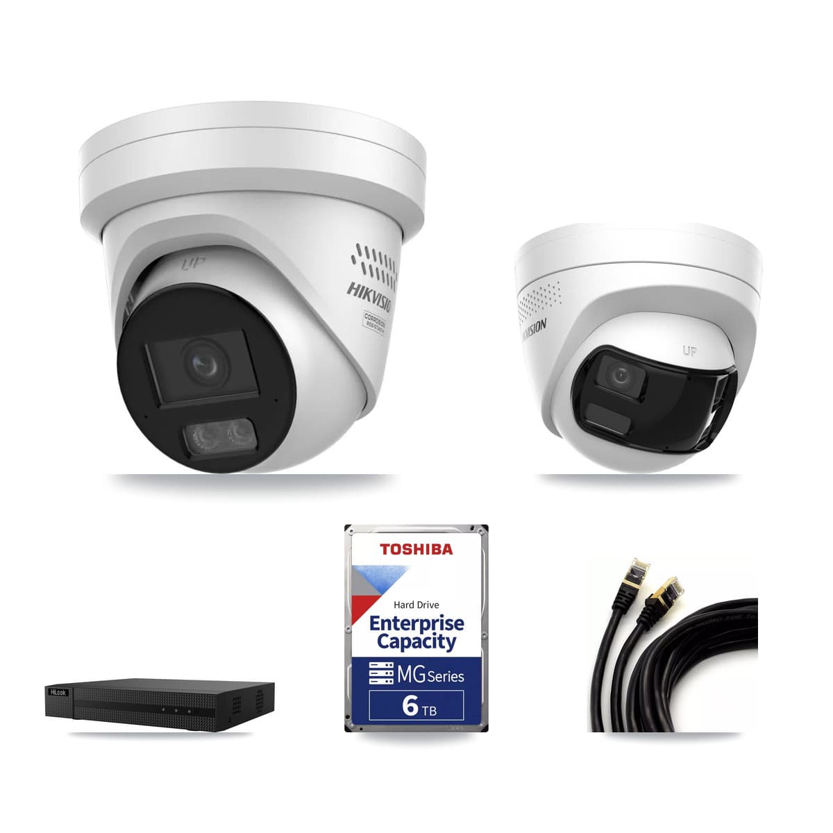 HiLook 8-Channel 4MP – 4K CCTV Kit — 1 4K + 5 4MP Turret Cameras + 6TB Recording - Image 1