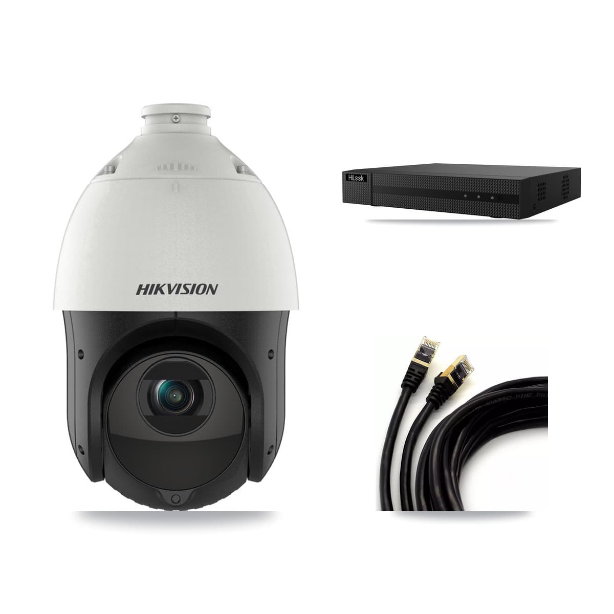 Hikvision & HiLook 8-Channel 4MP CCTV Kit — 2 DS-2DE4425IW PTZ Cameras + 3TB Recording (NVR-108MH-D Recorder) - Image 1
