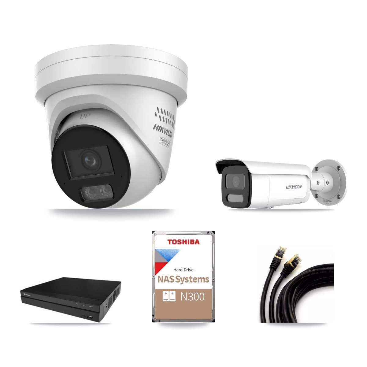 Hikvision & Prolux 16-Channel 4MP CCTV Kit — 7 Turret + 7 Bullet Cameras + 18TB Recording