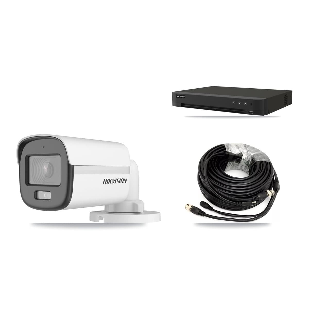 Hikvision 16-Channel 5MP CCTV Kit — 2 DS-2CE12KF0T Bullet Cameras + 3TB Recording (IDS-7216HQHI Recorder) - Image 1