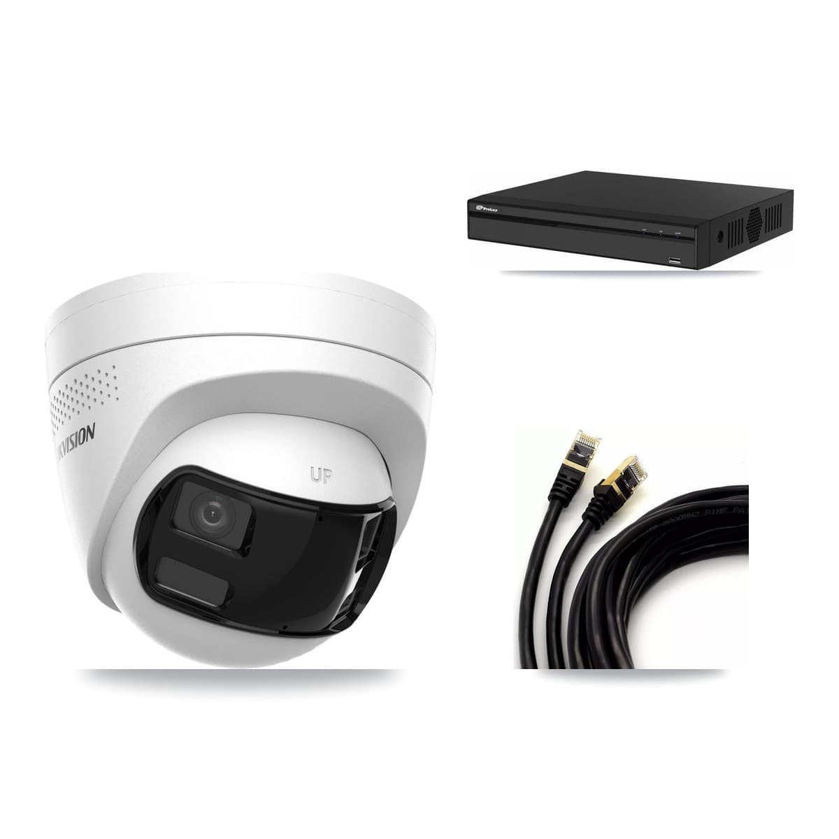 Prolux 4-Channel 4K CCTV Kit — 3 Turret Cameras + 8TB Recording