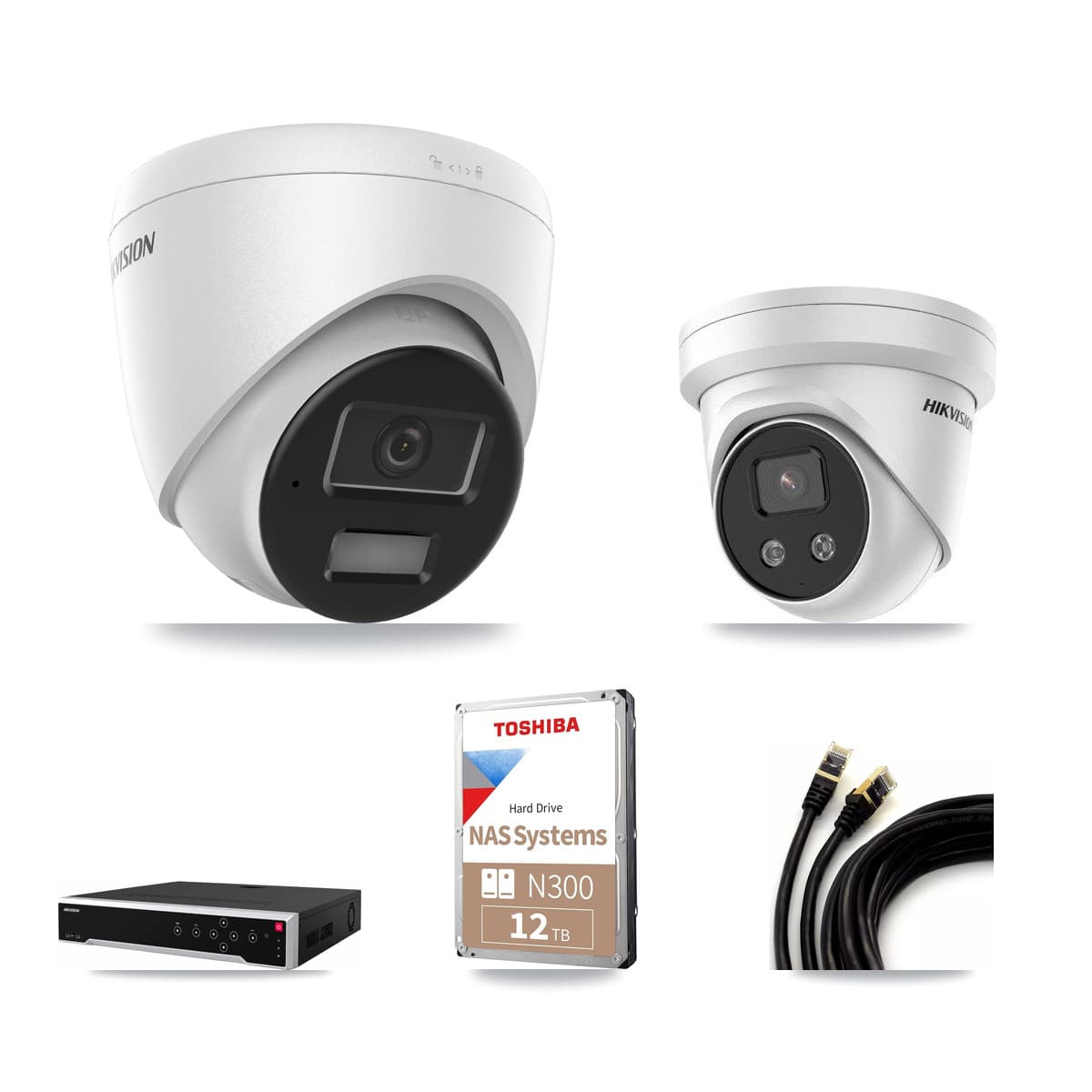 Hikvision 32-Channel 4MP – 5MP CCTV Kit — 19 4MP + 1 5MP Turret Cameras + 2× 12TB Recording - Image 1