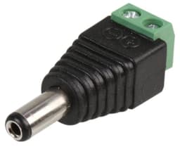DC 2.1mm Male Power Plug Screw Terminal Connector CCTV 12V Green