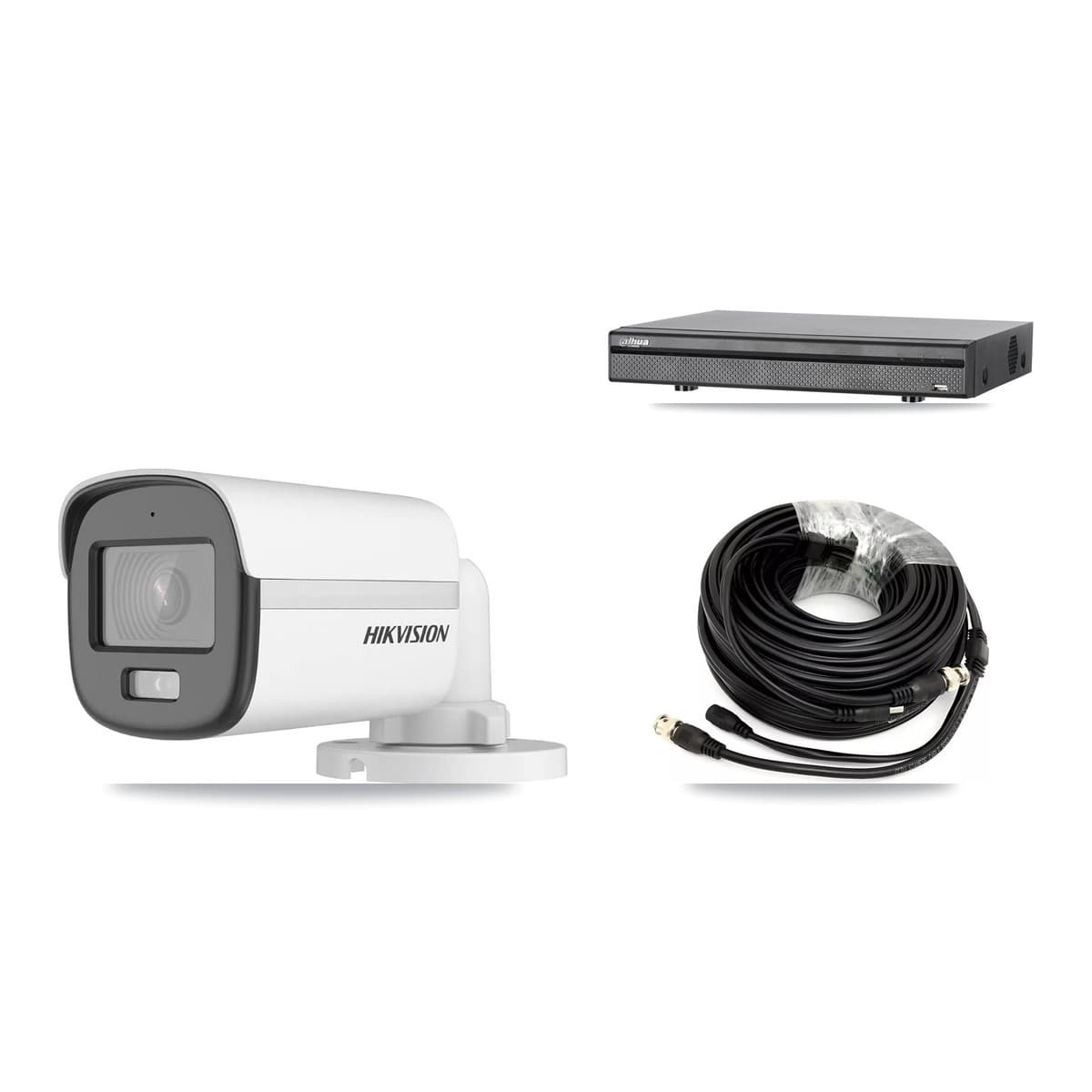 Hikvision & Dahua 8-Channel 5MP CCTV Kit — 6 DS-2CE12KF0T Bullet Cameras + 8TB Recording (DH-XVR5108H Recorder) - Image 1