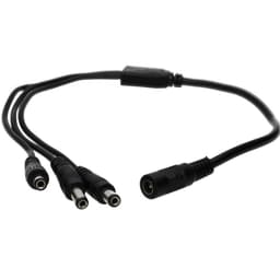 UKVISION 3 Way DC Power Splitter Cable 1 Female to 3 Male 12V CCTV