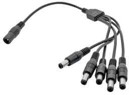 UKVISION 5 Way DC Power Splitter Cable 1 Female to 5 Male 12V CCTV