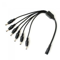 UKVISION 6 Way DC Power Splitter Cable 1 Female to 6 Male 12V CCTV