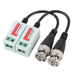 8MP 4K CCTV Passive Video Balun BNC Screw Terminal White