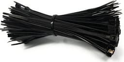 Cable Ties 250x4.6mm Black Nylon Zip Ties Pack of 100