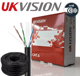 UKVISION Cat6 UTP Outdoor Network Cable 100m CCA PE Black
