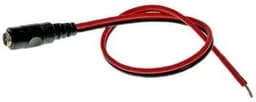 DC Female Red & Black Power Pigtail 50cm 5.5x2.1mm Barrel Connector CCTV