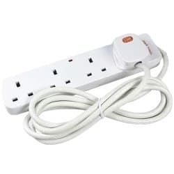 6 Way Power Extension Lead 5m UK Mains Socket Strip