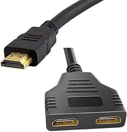 2-Way HDMI Splitter Cable – 1080P HDMI Male to Dual Female 1 in 2 Out Adapter for HDTV, PS3, LED, DVD Players & LCD Projectors