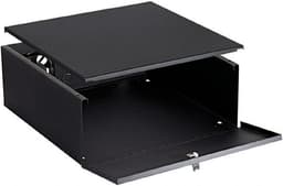 Lockable CCTV DVR Security Lock Box Metal Black 210×210mm