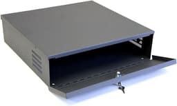 Lockable CCTV DVR Security Lock Box Metal Black 180×180mm
