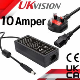 UKVISION 12V 10A CCTV Power Supply Box Adapter UK Plug DC 5.5mm