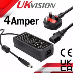 UKVISION 12V 4A CCTV Power Supply Adapter Box UK Plug DC 5.5mm
