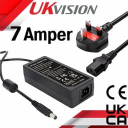 UKVISION 12V 7A CCTV Power Supply Adapter Box UK Plug DC 5.5mm