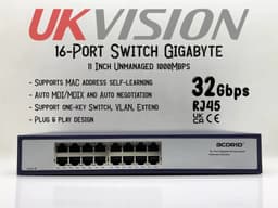 UKVISION 16-Port Gigabit Ethernet Unmanaged Network Switch 1000Mbps