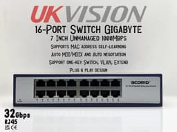 UKVISION 16-Port Gigabit Ethernet Unmanaged Network Switch 1000Mbps