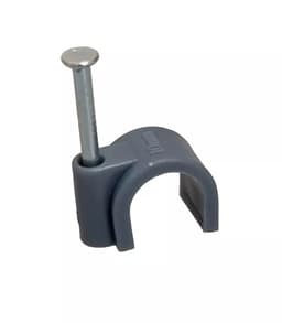 6mm Round Cable Clips Grey Twin and Earth Fixing Clips 100 Pack